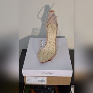 Jessica Simpson Women's Clear Studded Heels
